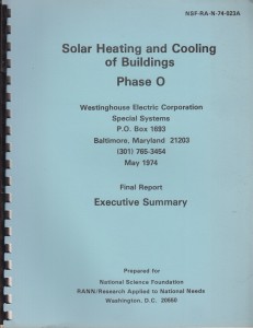 Solar Heating and Cooling of Buildings by Westinghouse